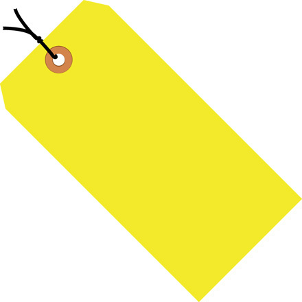 13 Pt. Fluorescent Shipping Tags Pre-Strung - 218-0113502 - 3 3/4