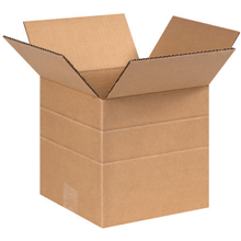 Multi-Depth Corrugated Cartons - 075-0108497 - 8'' x 8'' x 8'' Multi-Depth Corrugated Boxes
